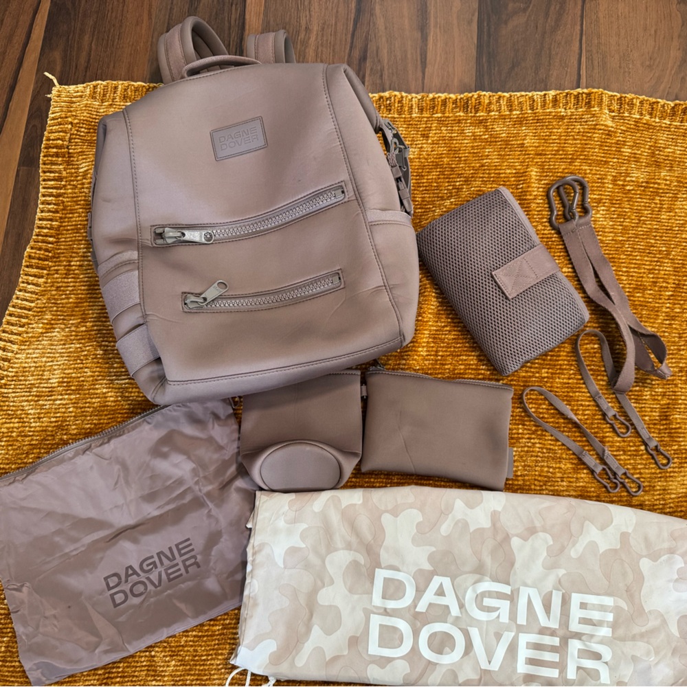 Dagne Dover Beige Backpack and Accessories Set